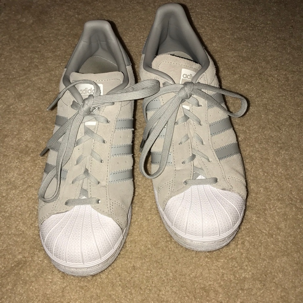 Adidas Gray Superstar shoes